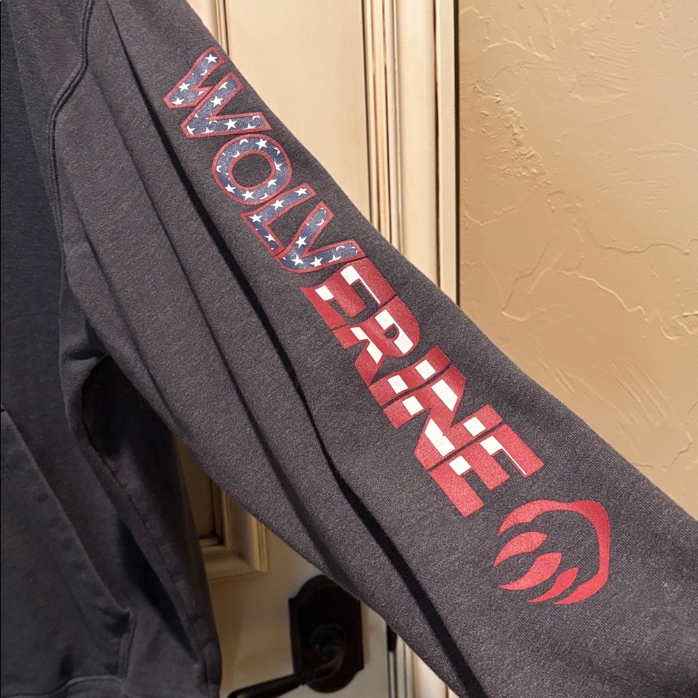 Wolverine Gray Fleece Hoodie - Picture 2 of 5